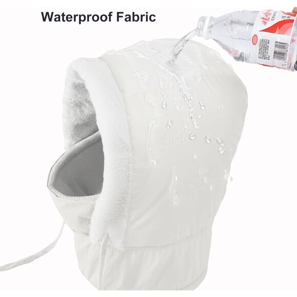 Unisex Winter Balaclava Hat Faux Fur Fleece Warm Cover for Snow Sports - Picture 4 of 9